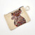 Fair trade woven cotton tapestry fabric zip close coin purse with cats from Turkey