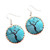 Fair trade etched copper feminine tree dangle earrings from Turkey