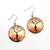Fair trade etched copper feminine tree dangle earrings from Turkey