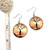 Fair trade etched copper feminine tree dangle earrings from Turkey