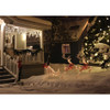 Holiday Wonderland Outdoor Lighted Mesh Sleigh & Reindeer Set — 150 Clear Lights, Champagne (3-Piece Set)