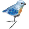 Old World Christmas Glass Blown Christmas Clip On Ornament, Baby Bluebird (With OWC Gift Box)