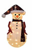 PW 32" Candy Cane Lane Camo Snowman 3D Pre-Lit 50 Lights Yard Art Lighted Display