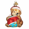 Old World Christmas Glass Blown Ornament, Playful Cub (With OWC Gift Box)