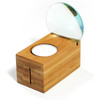 XXD Zoom Bamboo Tea Light Candle Holder – Natural Wood Finish – Magnifier Effect, Wall or Tabletop