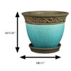 Southern Patio CRM-030713  8" Cadiz Planter, Teal