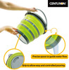 Centurion C100 1402 Plastic Collapsible Bucket, 2.65 gallons, Lime Green/Grey