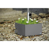 XXD Zinc Plated Power-Coated Modern Planter & Umbrella Stand, Dark Grey