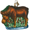 Old World Christmas Glass Blown Ornament, Munching Moose (With OWC Gift Box)