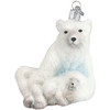 Old World Christmas Glass Blown Ornament For Christmas Tree, Polar Bear With Cub