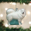 Old World Christmas Blown Glass Ornament for Christmas Tree, Samoyed