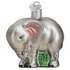 Old World Christmas Glass Blown Ornament, Baby Elephant (With OWC Gift Box)