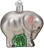 Old World Christmas Glass Blown Ornament, Baby Elephant (With OWC Gift Box)