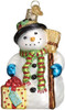 Old World Christmas Glass Blown Ornament, Gleeful Snowman (With OWC Gift Box)