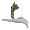 Old World Christmas Glass Blown Christmas Ornament, Glistening Candy Cane (With OWC Gift Box)