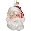 Old World Christmas Blown Glass Ornament for Christmas Tree, Santa Head