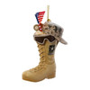 Kurt Adler Resin Ornament for Christmas Tree, U.S. Army Boot with U.S.A Flag and Icons