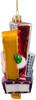 Kurt Adler Glass Ornament for Christmas Tree, Santa on Broadway