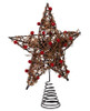 Kurt S. Adler (#H4201) Natural Brown Star With Berries Treetop, 12"
