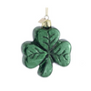 Kurt Adler Noble Gems Shamrock Glass Hanging Christmas Ornament, 3.25"