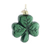 Kurt Adler Noble Gems Glass Ornament for Christmas Tree, Shamrock