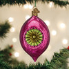 Old World Christmas Glass Blown Ornament, Dazzling Fuchsia Reflection (With OWC Gift Box)