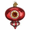 Old World Christmas Glass Blown Ornament for Christmas Tree, Red Peppermint Reflection