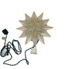 Kurt Adler 12-Point Capiz Gold Star Christmas Treetop, 9"