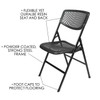 Cosco Indoor Black Plastic Mesh Standard Folding Chair- Pack of 4 Cosco Indoor Black Plastic Mesh Standard Folding Chair- Pack of 4