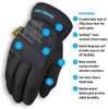 Mechanix Wear MFF-95-009 Fast Fit Insulated Winter Work Gloves for Men, Medium