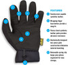 Mechanix Wear MFF-95-009 Fast Fit Insulated Winter Work Gloves for Men, Medium