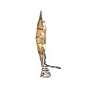 Kurt S. Adler 10-Light 12-Point Capiz Star and Center Gem Treetop, Gold, White