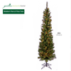 Garden Elements Artificial Pre-Lit Western Pine Pencil Christmas Tree, 248 Tips, 100 Clear Lights, 5 ft