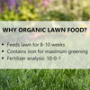 Jonathan Green 10-0-1 Organic Lawn Food for Lush Green Grass, 15,000 sq ft