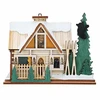 Old World Christmas Ginger Cottage Wooden Ornament for Christmas Tree, Santa's Ski Lodge