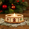 Old World Christmas Ginger Cottages Mint Tealight Display, 4.25in