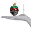 Old World Christmas Glass Blown Ornament, Chocolate Dipped Strawberry (With OWC Gift Box)