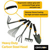 Centurion Hammerstone Steel Garden Tools with Ergonomic Rubber Grips, Set of 5