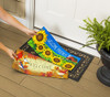 Evergreen Flag Fleur Scroll Durable Sassafras Welcome Mat Tray