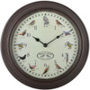 Esschert Design (#FB416) Bird Sounds Clock, Dark Brown