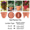 Bloem DR1209 Deck Balcony Rail Planter 12 Casper White