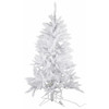 Garden Elements Artificial Pre-Lit White Spruce Christmas Tree, Pre-lit 150 Clear Lights, 4.5 ft