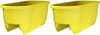 Apollo Exports International AP-5720/YE/2, Yellow, 4" Dual Deck Railer Planter, (Set of 2)