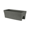 DCN Plastic Self-Watering Harmony Rail Planter, Slate 27"
