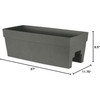 DCN Plastic Self-Watering Harmony Rail Planter, Slate 27"
