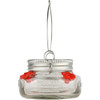 Nature’s Way Glass Mason Jar Hummingbird Feeder — 4 Feeding Ports — Easy Fill & Clean, 6 oz