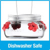 Nature’s Way Glass Mason Jar Hummingbird Feeder — 4 Feeding Ports — Easy Fill & Clean, 6 oz