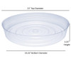Curtis Wagner Plastics Vinyl Plant Saucer — Air-Flow Bottom Design, Clear — 21”