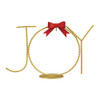 Old World Christmas Twisted Metal Single Ornament Stand, JOY, Gold, 6in