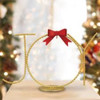 Old World Christmas Twisted Metal Single Ornament Stand, JOY, Gold, 6in